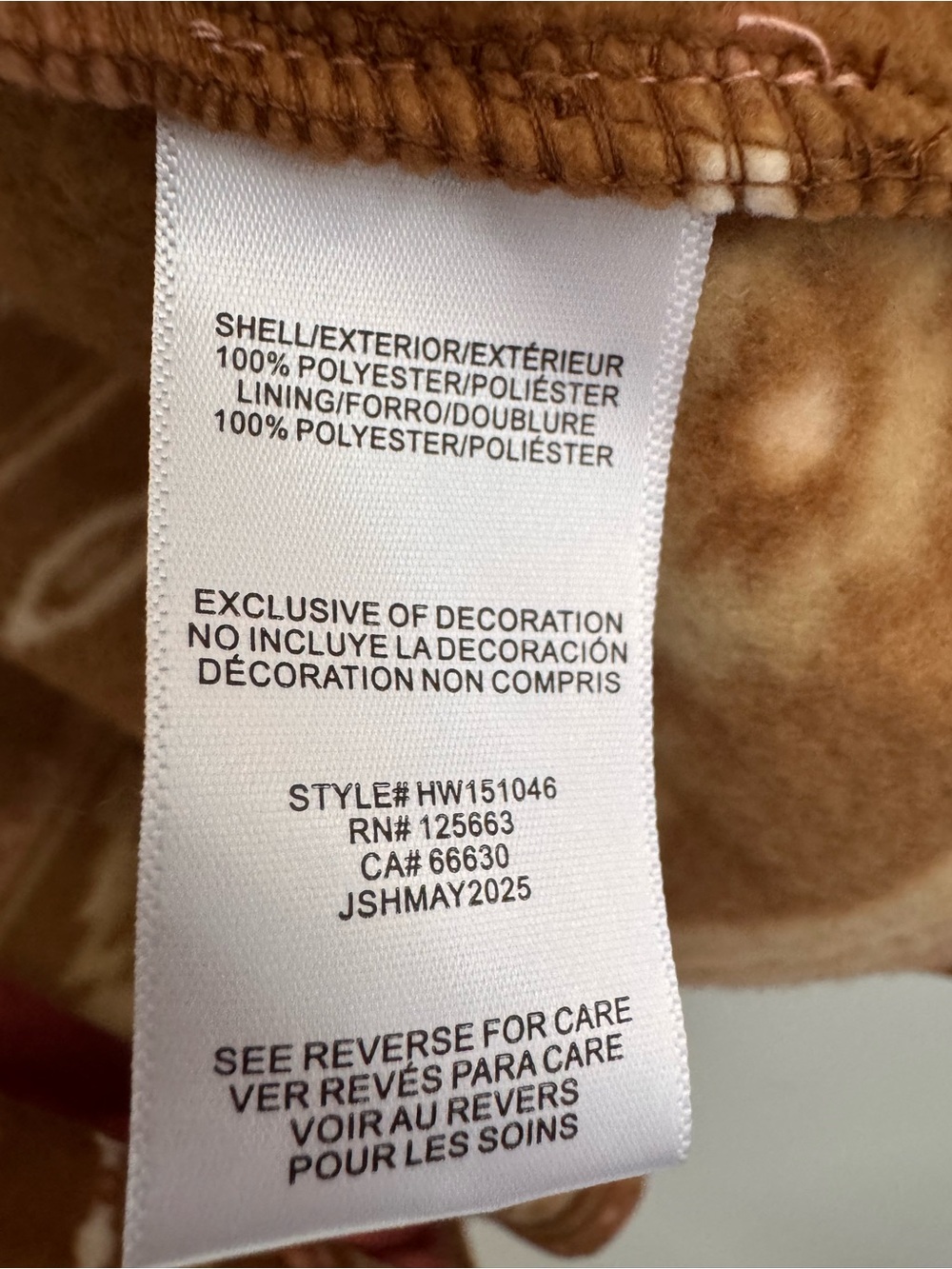 Classic Patterned Button-Up Shacket - Brown - Picture 6 of 8